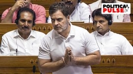 Lok Sabha LoP Rahul Gandhi speaks in the House during the ongoing Parliament session. (PTI)