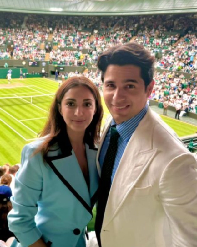 Sidharth took to his Instagram to share some moments, calling it "a day to remember" as he posed with his "partner in crime" Kiara Advani with the iconic tennis ground in the background.