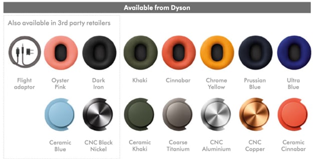 Dyson Ontrac customisation options