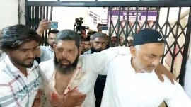 Manglaur Congress candidate Qazi Nizamuddin alleged that miscreants also opened fire near the polling booth. (Screengrab)