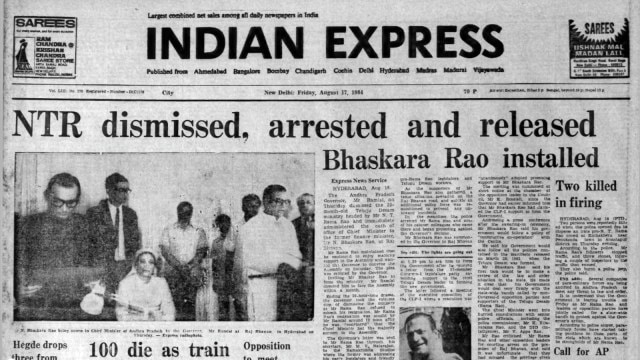 Andhra Pradesh Governor, Ramlal, Forty Years Ago, Telugu Desam Party (TDP), 100 Dead in Accident, New DPCC President, editorial, Indian express, opinion news, indian express editorial