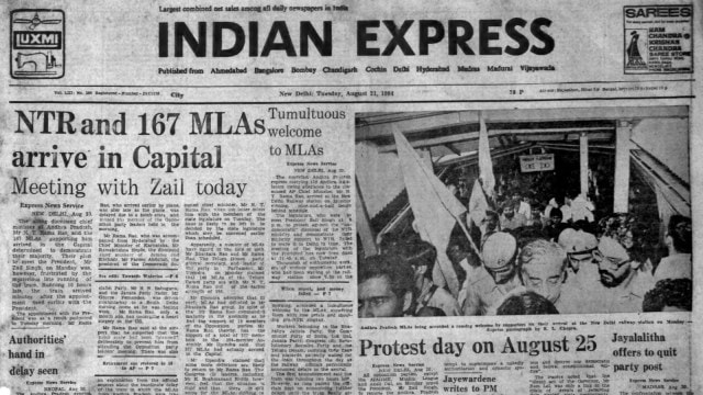 Andhra Pradesh, N T Rama Rao, AIADMK, Muslim League and Akali Dal, Ramlal In Hot Water, Indira Gandhi, editorial, Indian express, opinion news, indian express editorial