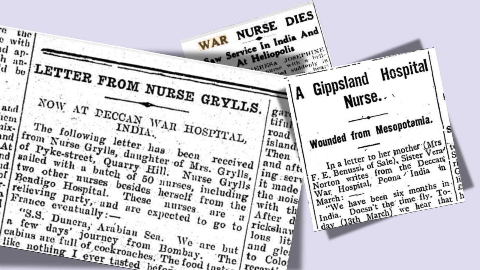 According to the nurses' accounts, while India wasn't a war zone, they faced numerous challenges during their work. 