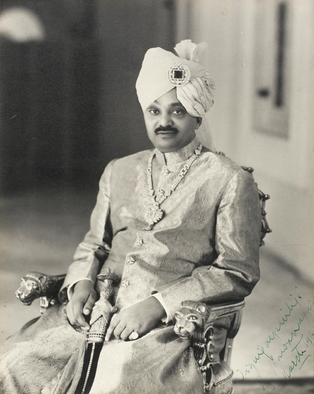 A portrait of Digvijaysinhji Ranjitsinhji Jadeja, Maharaja of Nawanagar (Royal Archives)