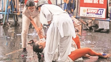 Kolkata rape murder case, RG Kar Hospital vandalism, inspector suspended, ACP suspension, RG Kar Hospital negligence, RG kar departmental inquiry, Kolkata ASI, Indian express news