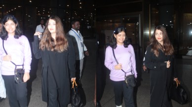Aishwarya Rai Bachchan and Aardhya Bachchan at Mumbai Airport (Photos: Varinder Chawla)