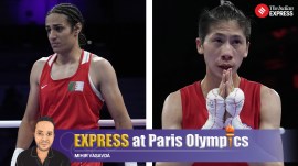 Algeria’s Imane Khelif (left) and Taiwan's Lin Yu-Ting, the two boxers at the centre of gender row at the Paris Olympics. (PHOTOS: AP)