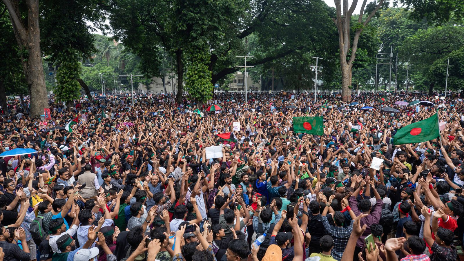 18 killed as protesters and ruling party supporters clash in Bangladesh ...