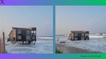 It is the seventh oceanfront house at Cape Hatteras National Seashore to collapse into the ocean (Image source: @CollinRugg/X)