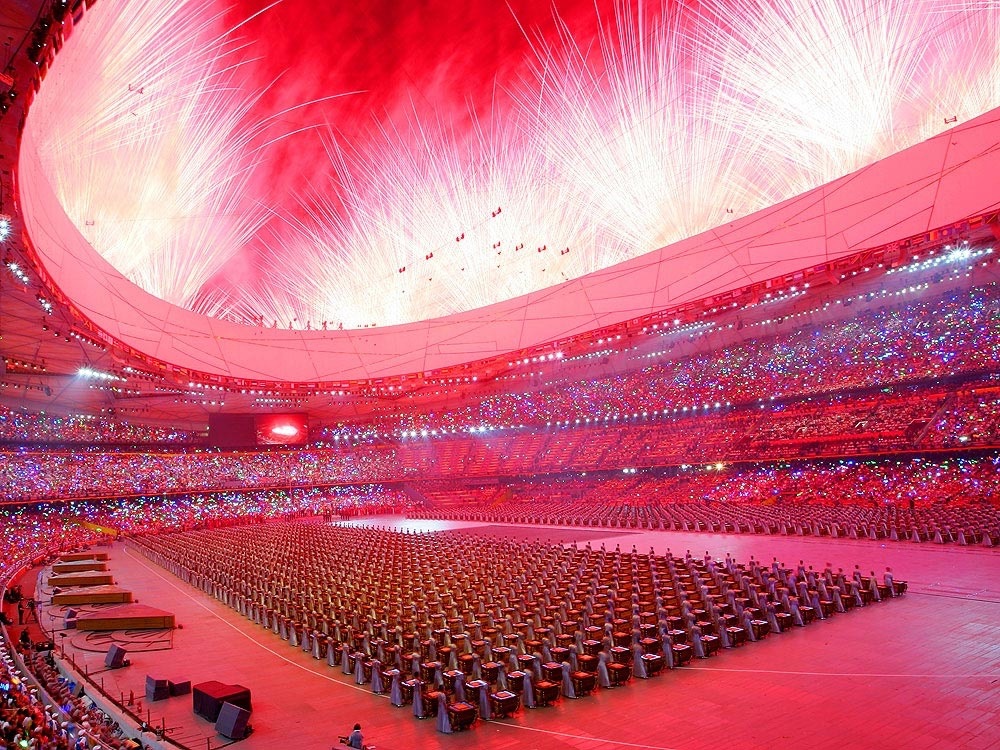 The Beijing Olympics opening ceremony from 2008.