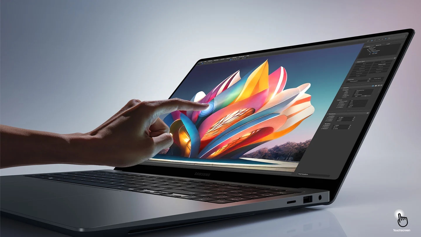 Galaxy Book4 Ultra has a 16-inch OLED touchscreen.
