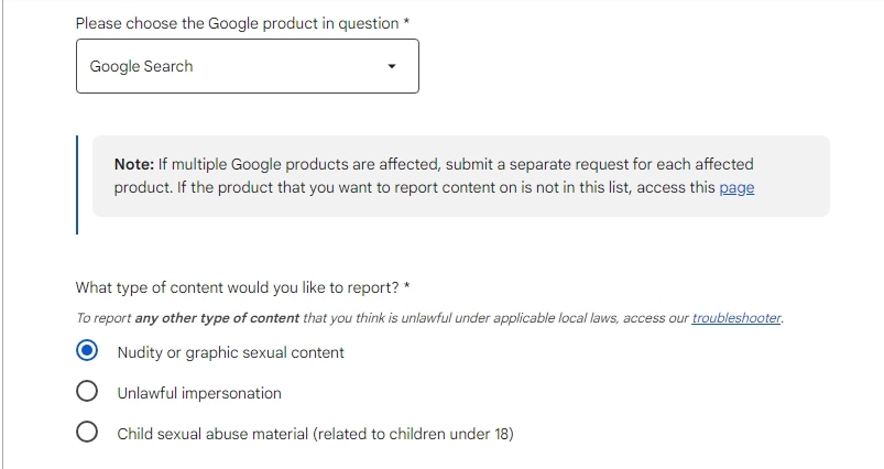 Google has a form that lets you ask them to remove non-consensual explicit deepfake content.