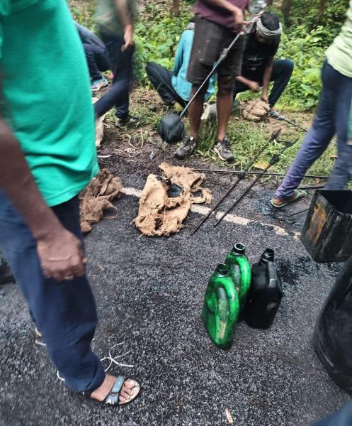 In 2018, the Supreme Court ordered that throwing fireballs at elephants to chase them away from human settlements and crops is illegal. However, the order did not include the ‘hula’ these groups use. (Ashima Mitra)