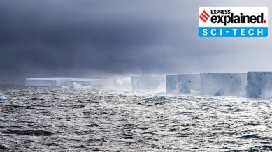 A photo provided by Derren Fox, British Antarctic Survey, shows the world’s largest iceberg, named A23a, near Antarctica in April 2024. Round and round a 1,600-square-mile iceberg goes, stuck in a vortex over an underwater mountain. When it will stop, nobody knows.