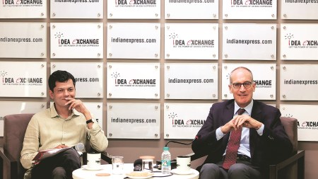 Swiss Ambassador Ralf Heckner, Swiss Ambassador at Idea Exchange, Middle East crisis, Free Trade Agreement, COVID, Ukraine Peace Conference, Narendra Modi’s Ukraine visit, Gaza Israel conflict, Indian express news