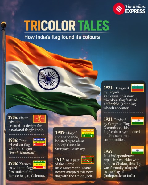 La historia de la bandera nacional de la India (diseñada por: Abhishek Mitra)