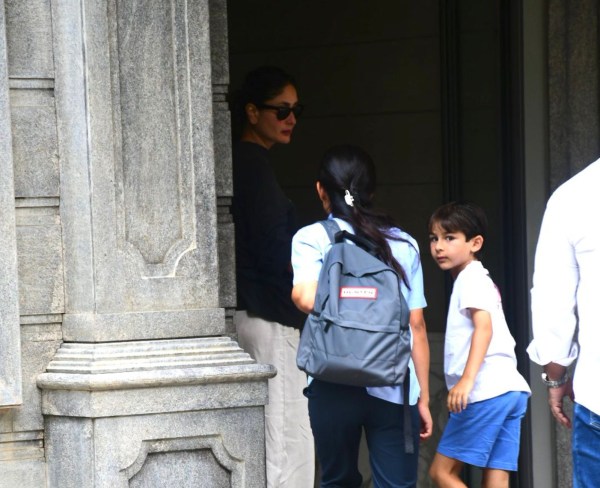 Kareena Kapoor Khan paid a visit to her father, Randhir Kapoor after returning to Mumbai, was joined by her son Taimur Ali Khan (Photo: Varinder Chawla)