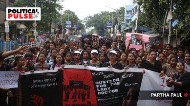 Rally of Pharmasist from Shyambazar to RG Kar against the rape and murder of Junior female doctor .Express photo.