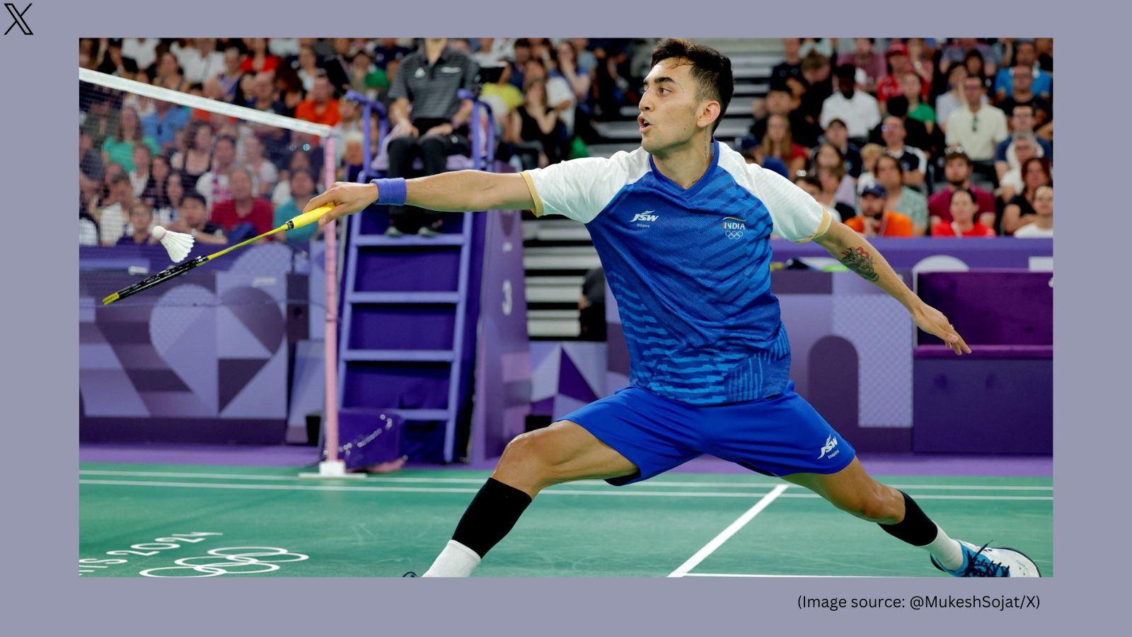 Lakshya Sen's Viral Backhand Wins Praise at Paris Olympics