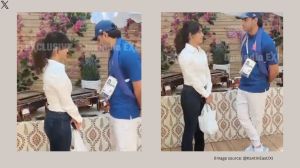 In the video, Neeraj Chopra can be seen interacting with Manu Bhaker (Image source: @KantInEast/X)