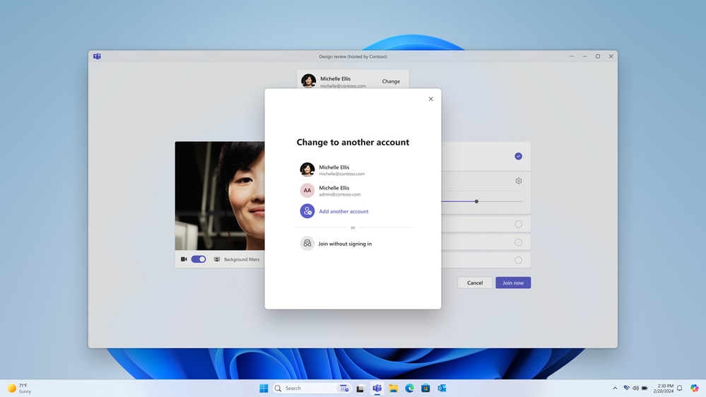 Microsoft Teams now has an account switcher. 