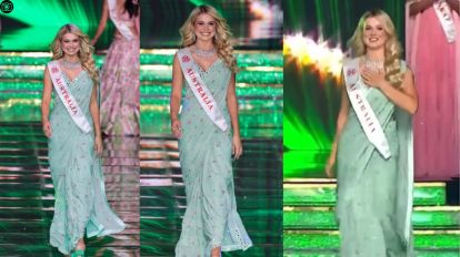 Miss World Australia 2022 Kristen Wright wins Indian hearts for walking the ramp in a sari | Trending News - The Indian Express