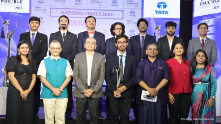 Winners of the Tata Crucible Campus Quiz for 2023.