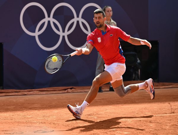 Paris 2024 men's singles tennis final: Djokovic in action