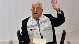 Palestinian President Mahmoud Abbas Gaza visit