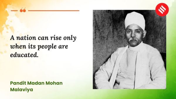 Pandit Madan Mohan Malaviya (Credit: Canva/Cherry Gupta_Indian Express)