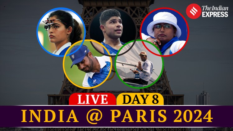 Paris Olympics 2024 India Day 8 Live Scores and Updates: Follow all the sporting events from Day 8 of the Paris Olympics