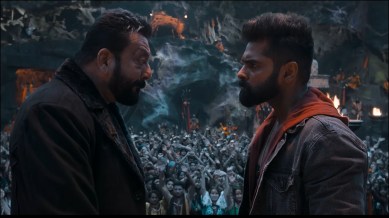 Ram Pothineni and Sanjay Dutt in Double iSmart Trailer