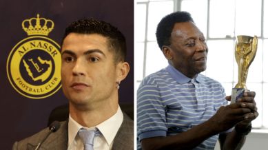 Ronaldo takes a jibe on Pele's goalscoring record