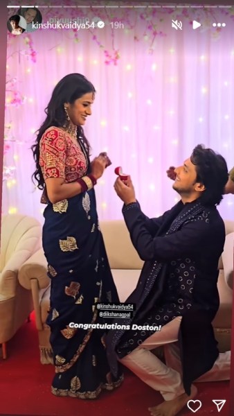 Kinshuk Vaidya gets engaged.