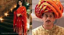 Richa Chadha reacts to old interview of Shah Rukh Khan (Image source: @therichachadha/Instagram, Pinterest)