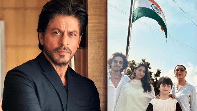 Shah Rukh Khan celebrates Independence Day, hoists flag at home