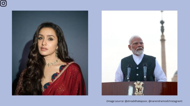 Shraddha Kapoor now has 91.4 million followers on Instagram (Image source: @shraddhakapoor, @narendramodi/Instagram)