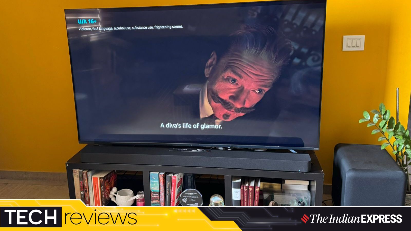 Sony Bravia Theatre Bar 9 seen with a smart TV.