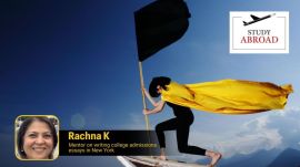 Teenager reflecting on personal experiences for writing college admissions essays, uncovering values, and building character through self-discovery.