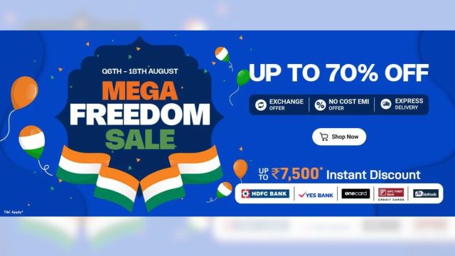 Vijay Sales Mega Freedom Sale lasts till August 18.