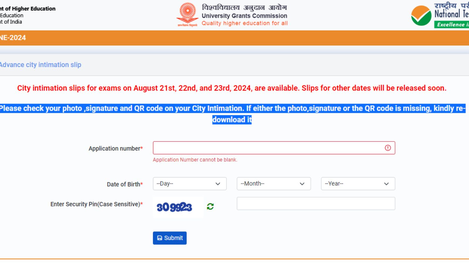 UGC NET 2024 City Intimation Slip Out: Websites to check
