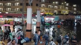 Pune railway station flooded