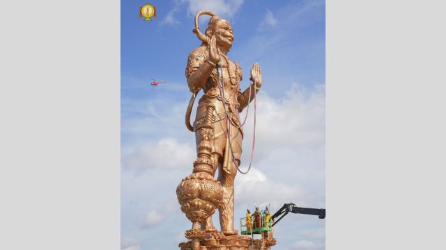 90 foot Tall Bronze Statue Of Lord Hanuman Becomes New Landmark In 90-foot-tall-bronze-statue-of-lord-hanuman-becomes-new-landmark-in