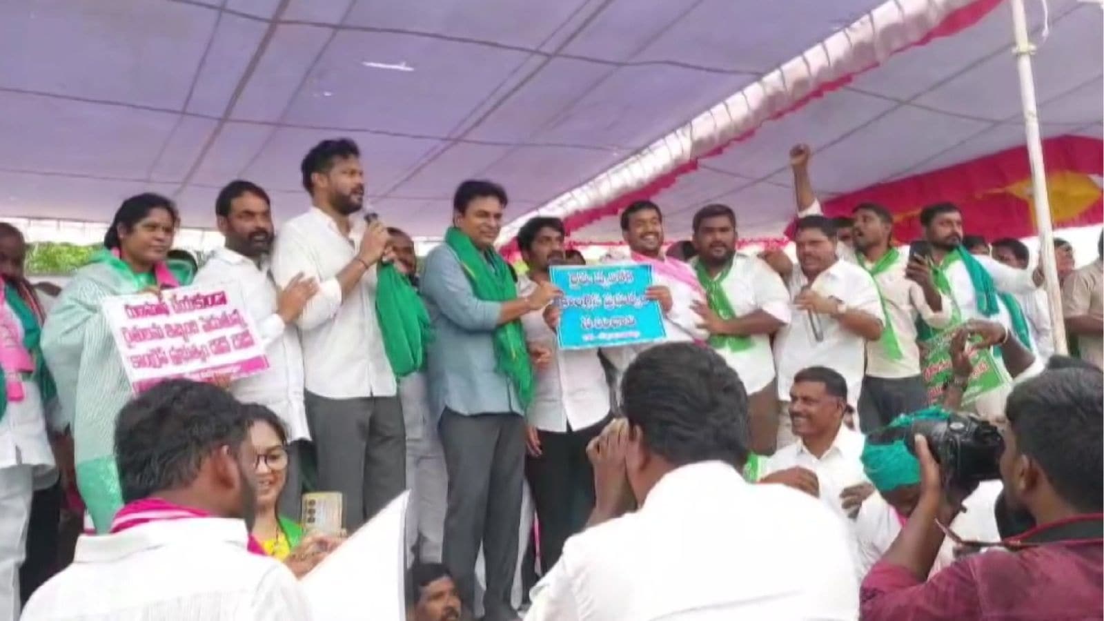 BRS stages state-wide protests over farm loan waiver