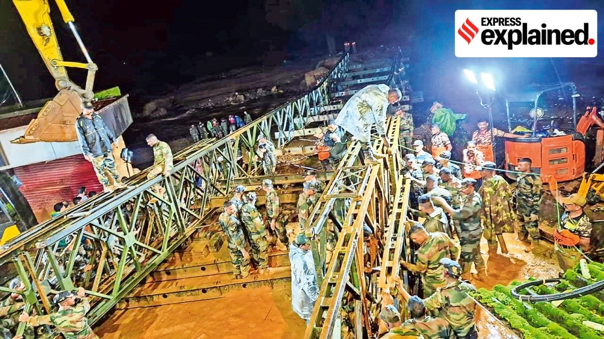 Bailey bridge, Indian army, Madras Engineer Group, Bailey bridge at Chooralmala, modular bridge, Indian express explained, explained news, explained articles