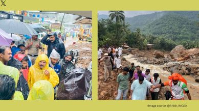 As many as 277 people have been killed in a series of landslides in Wayanad (Image source: @Anish_INC/X)