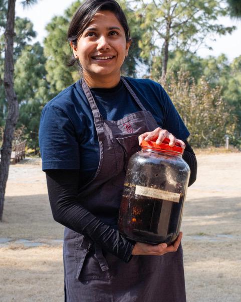 In Kasauli, Amaya resort's kitchen and lab offer a glimpse into Himachal's fresh produce and unique preparation techniques, led by head chef Prerna Bandal. (Express Photo)
