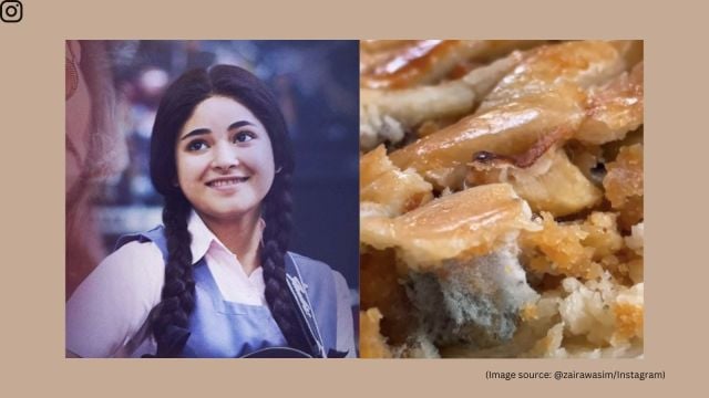 Zaira Wasim posts Instagram story about mould spore on pie bought from Srinagar bakery