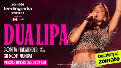 Dua Lipa will perform in Mumbai in collaboration with Zomato Fedding India Concert (Image source: @deepigoyal/X)