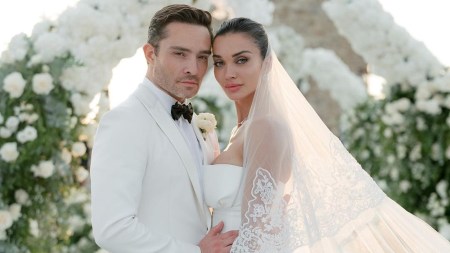 ed westwick engagement, amy jackson ed, chuck bass marriage